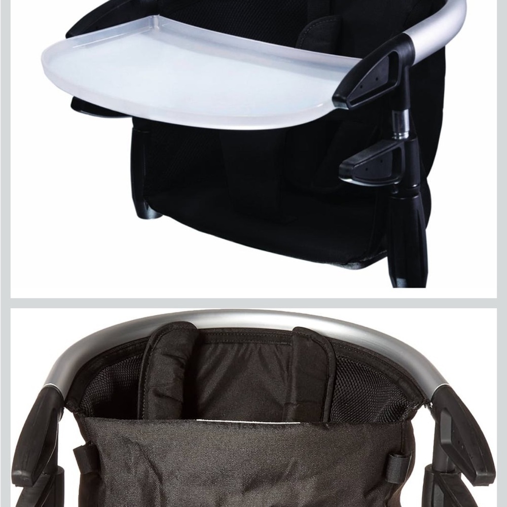 Phil&ted Black Clip-On High Chair with Tray